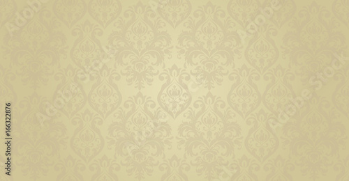decorative floral element in vintage style. vector illustration. gold texture.