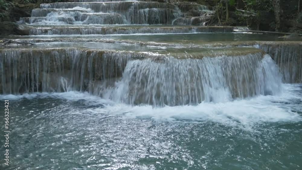 Level 1 of Huay Mae Kamin waterfall in Khuean Srinagarindra National Park, Kanchanaburi Province, Thailand Level 1 of Huay Mae Kamin waterfall in Khuean Srinagarindra National Park, Kanchanaburi Province, Thailand