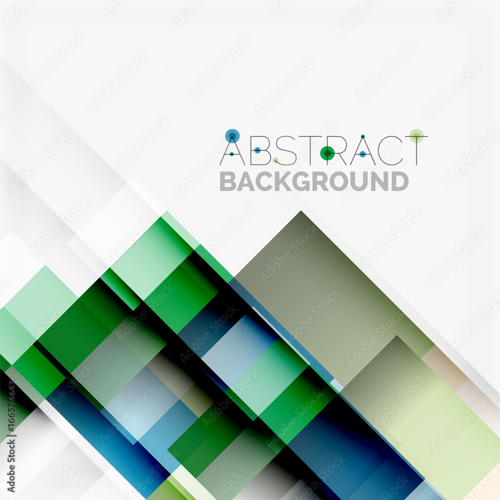 Obraz premium Abstract blocks template design background, simple geometric shapes on white, straight lines and rectangles