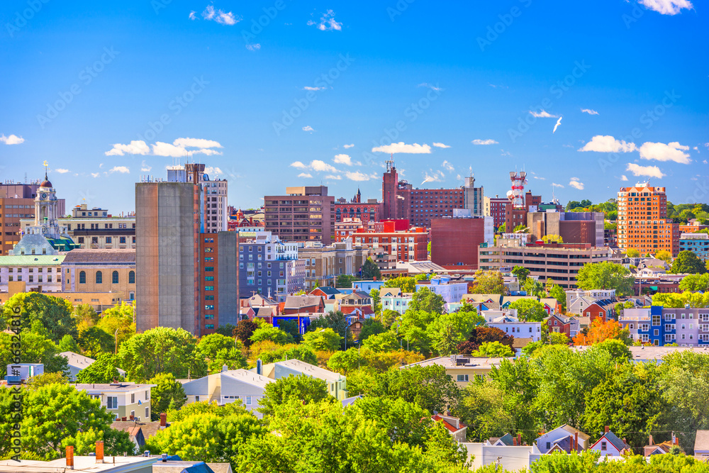 Obraz premium Portland, Maine, USA downtown skyline.