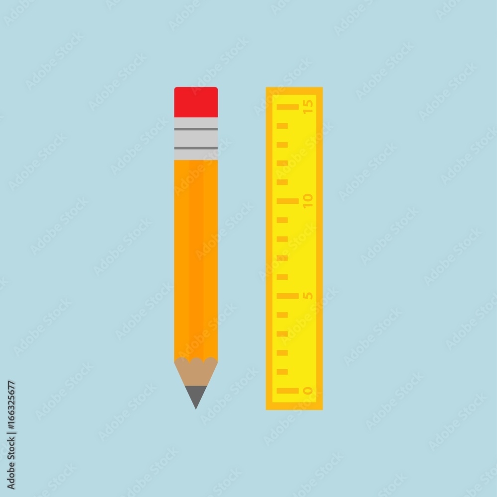 pencil with ruler pencil with ruler