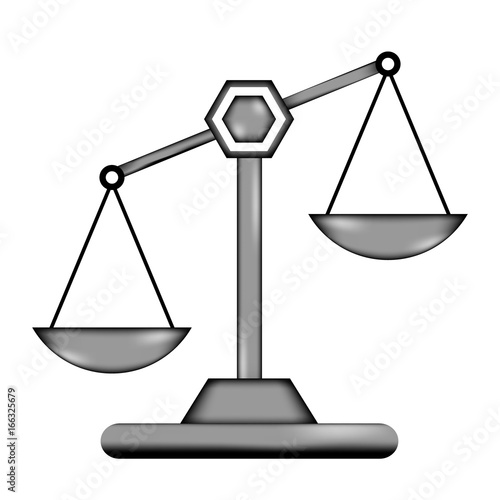 Scale sign icon.