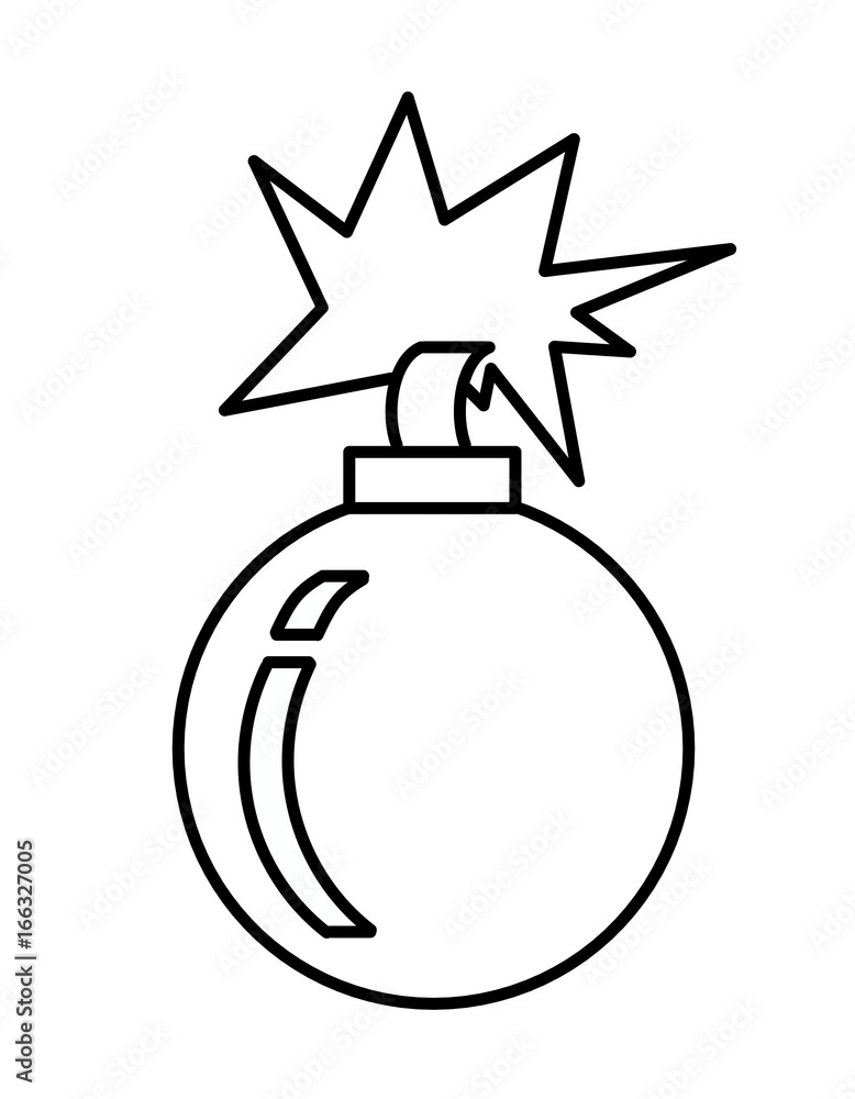 Obraz premium 爆弾(モノクロ、点火)