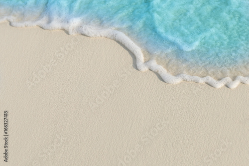 Carta da parati Soft waves of blue sea on the Maldives beach for the background.