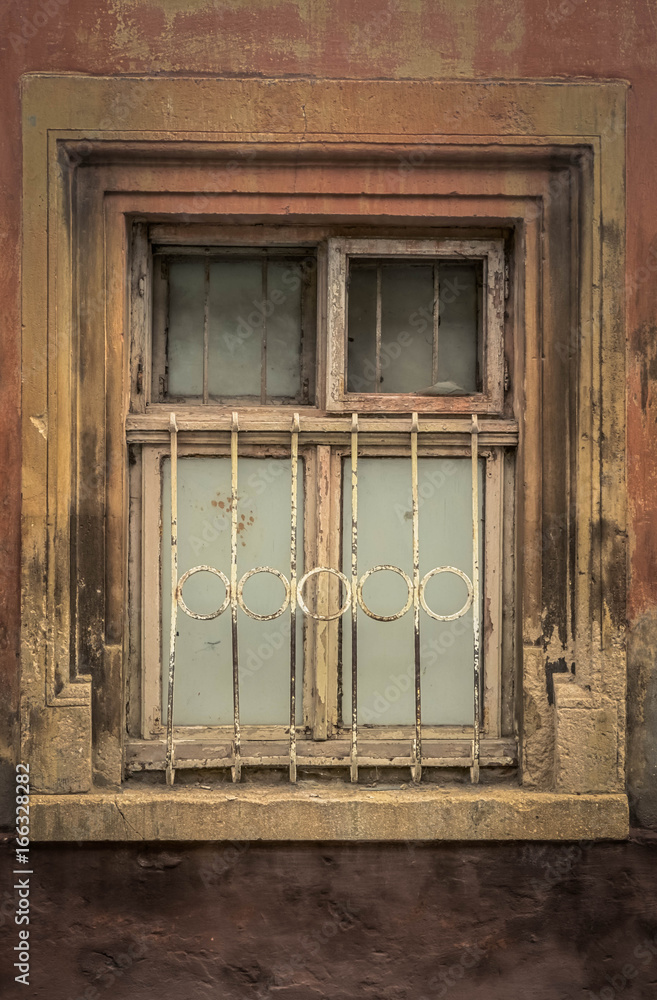 The old window in Lviv, Ukraine