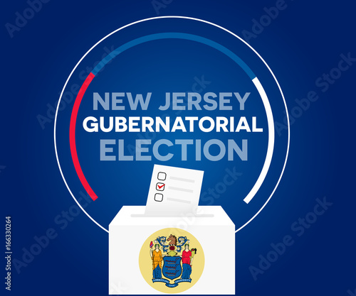 New Jersey gubernatorial election, and democracy political process selecting governor or parliament member with election and referendum freedom to vote vector illustration