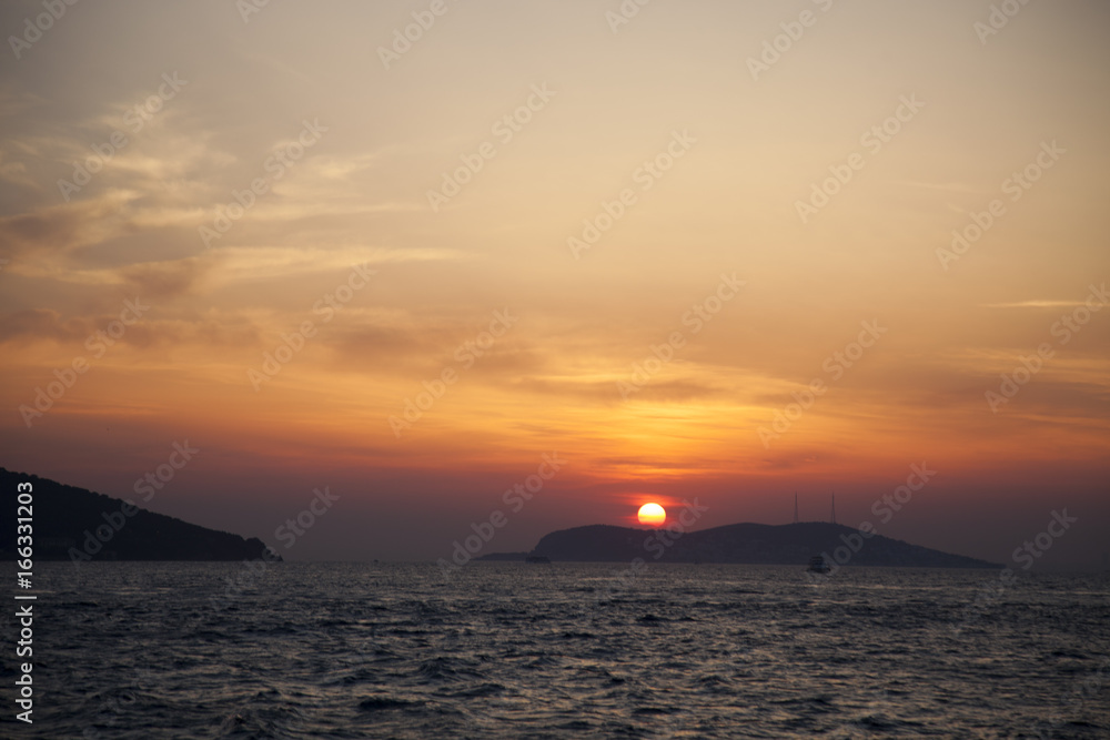 Sunset and prince islands
