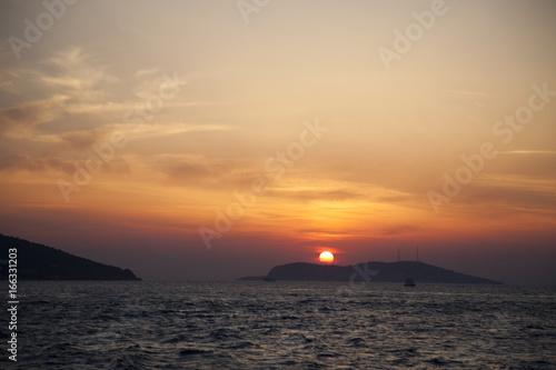 Sunset and prince islands  