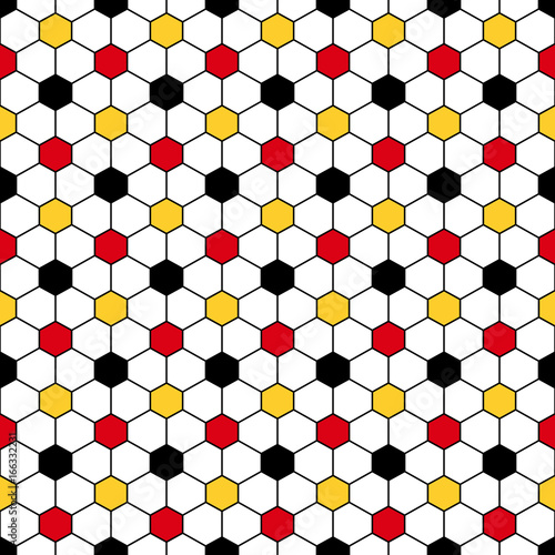 Seamless Pattern Germany Combs Football