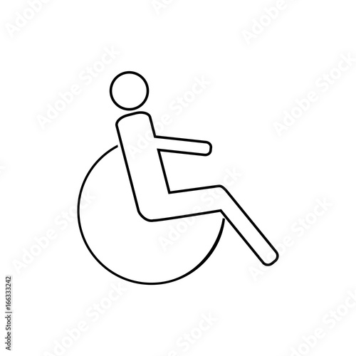 Disabled silhouette sign
