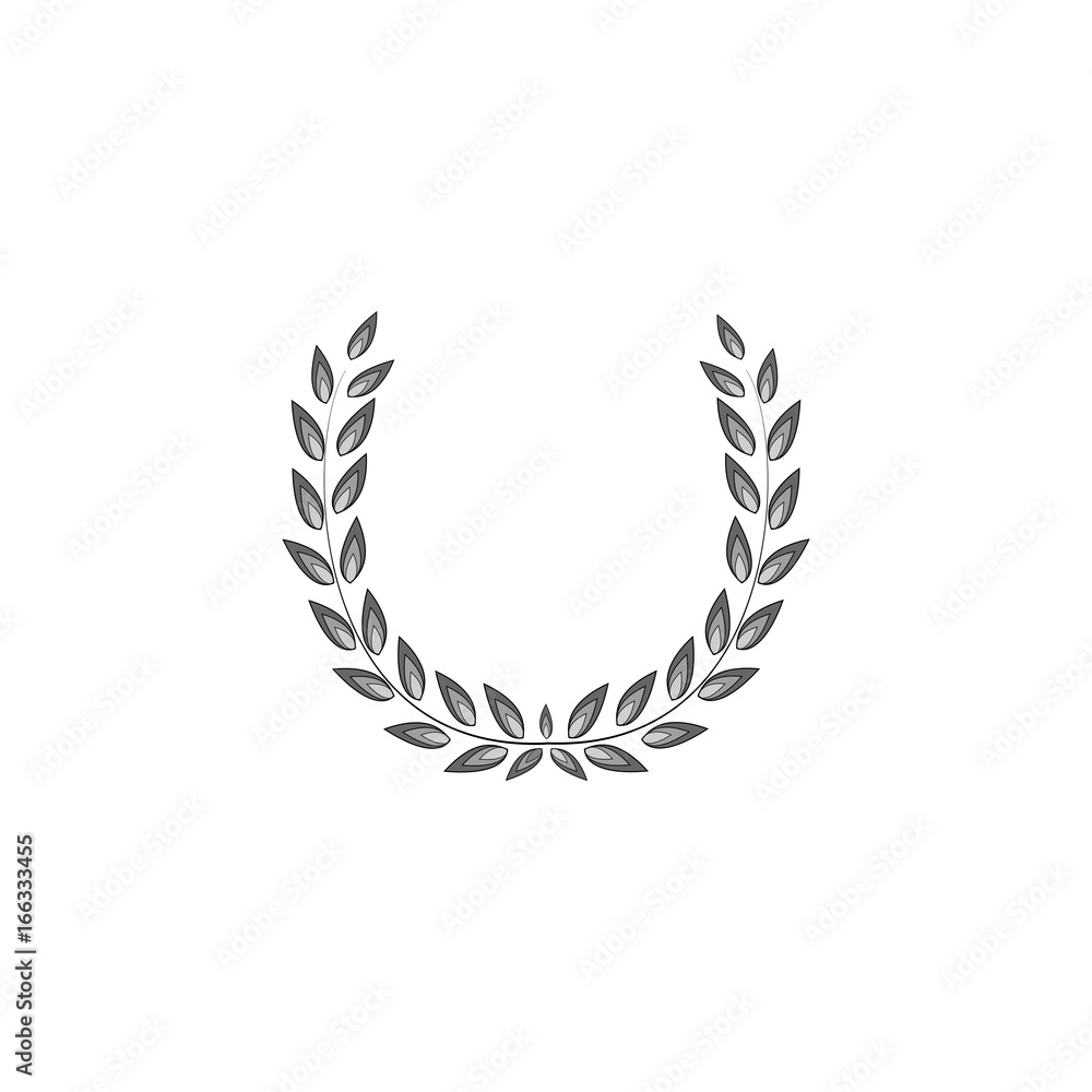 Laurel wreath olive reward on white background Laurel wreath olive reward on white background