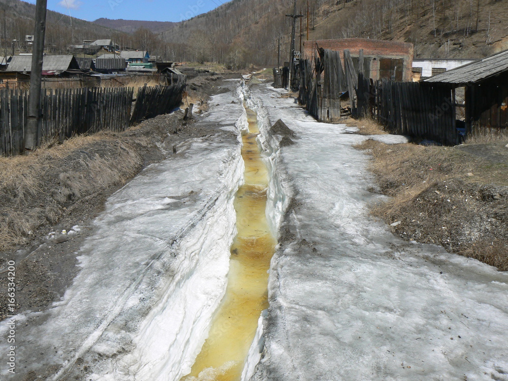 Obraz premium Russia, siberian village
