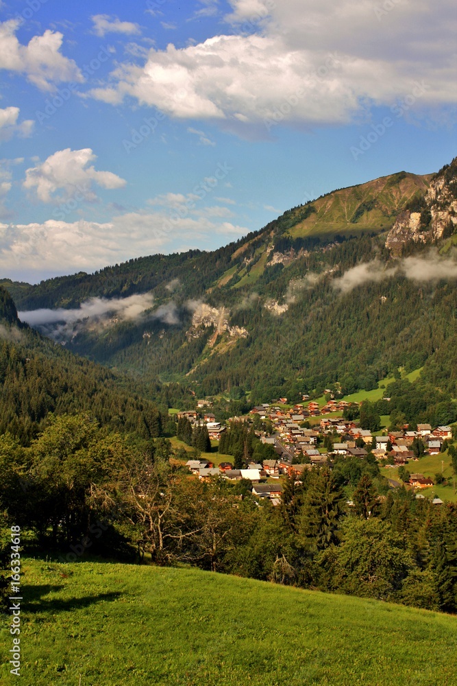 Naklejka premium montagne de haute Savoie, Chatel