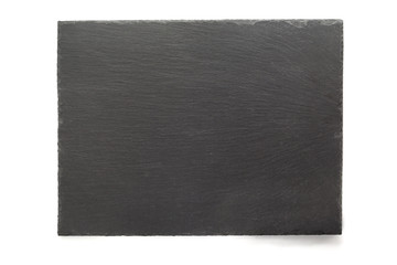 black slate signboard isolated on white