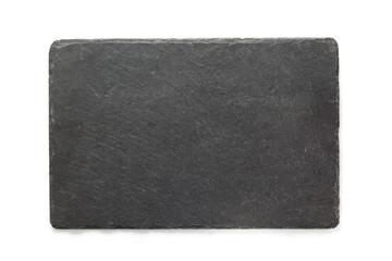 black slate signboard isolated on white