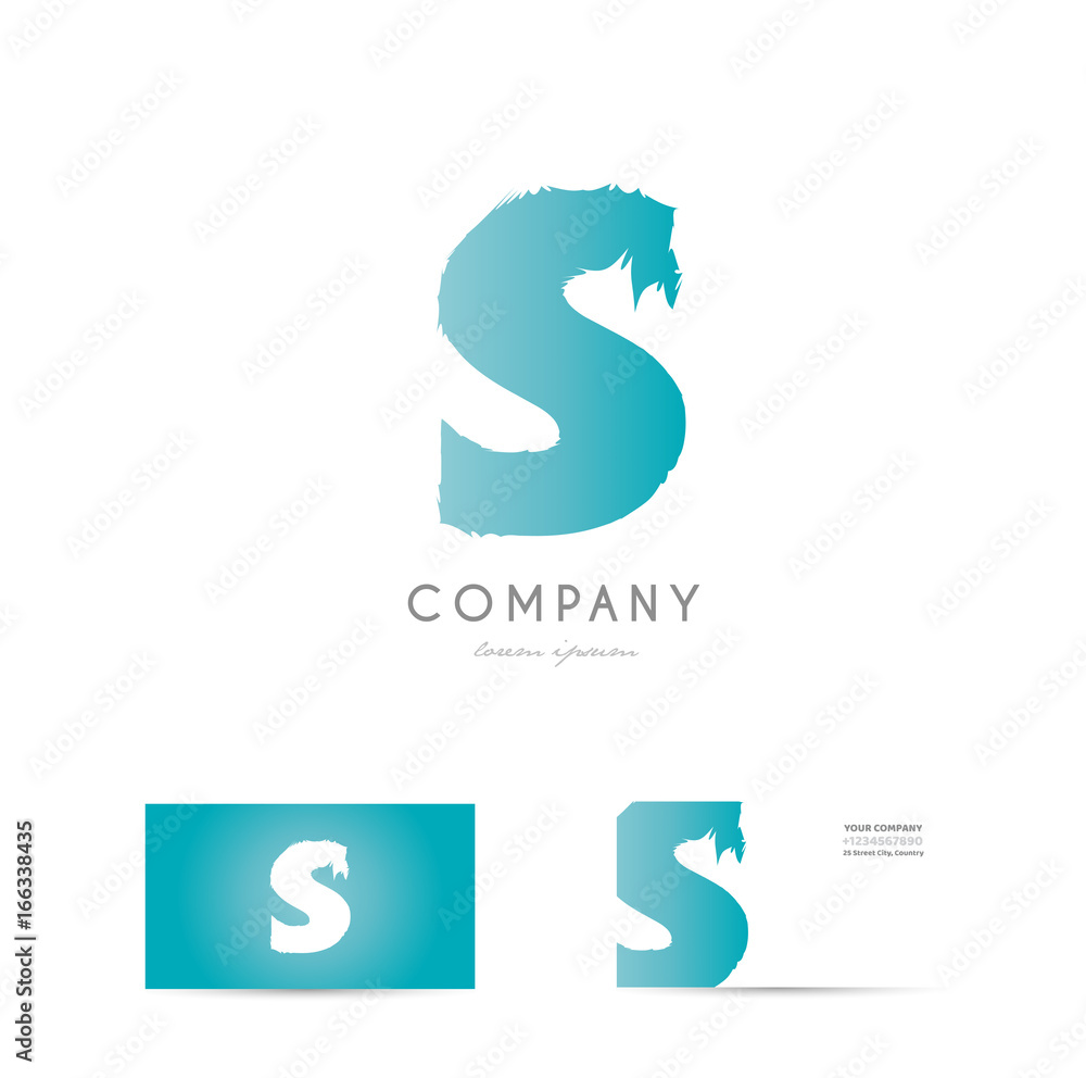 S blue letter alphabet logo vector icon design S blue letter alphabet logo vector icon design