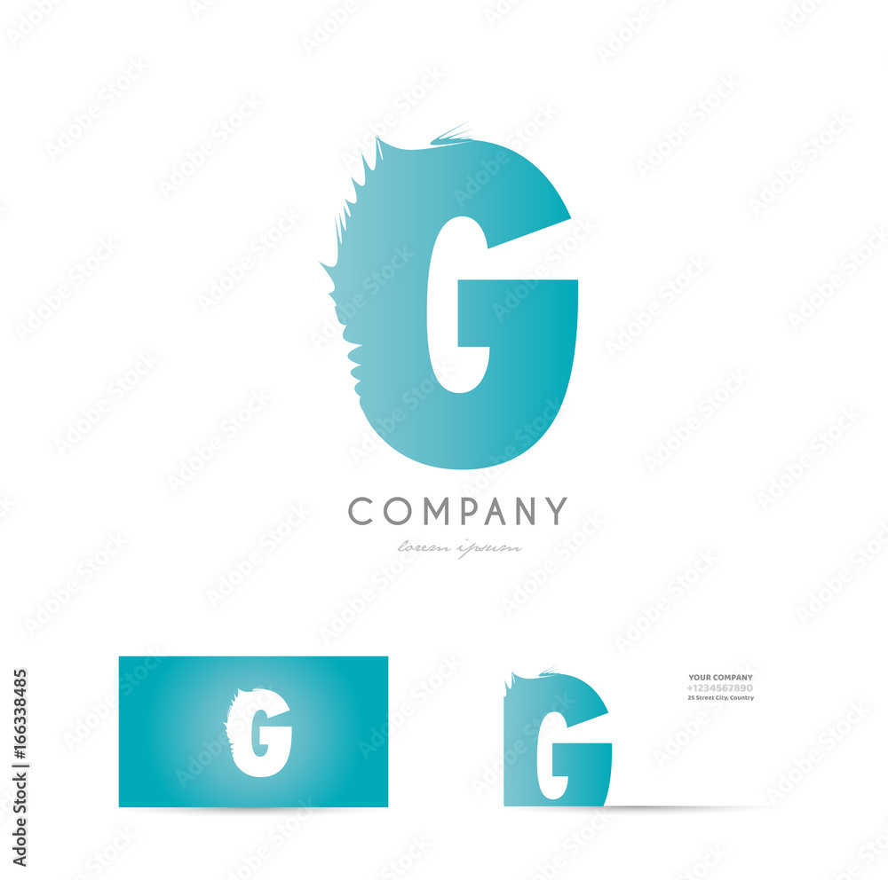 G blue letter alphabet logo vector icon design G blue letter alphabet logo vector icon design