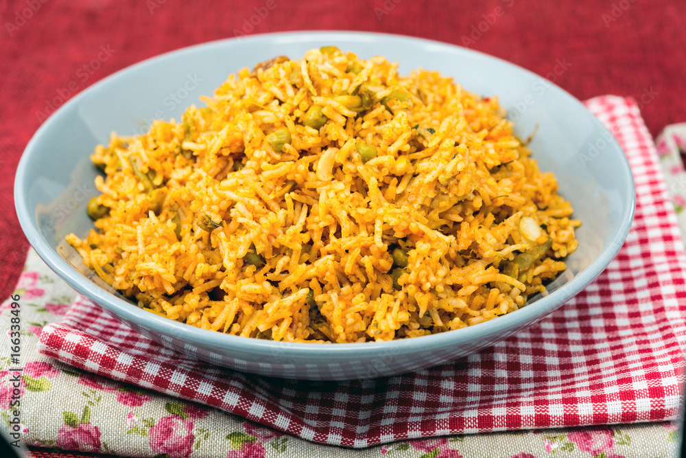Tasty Indian food basmati rice on a plate Tasty Indian food basmati rice on a plate