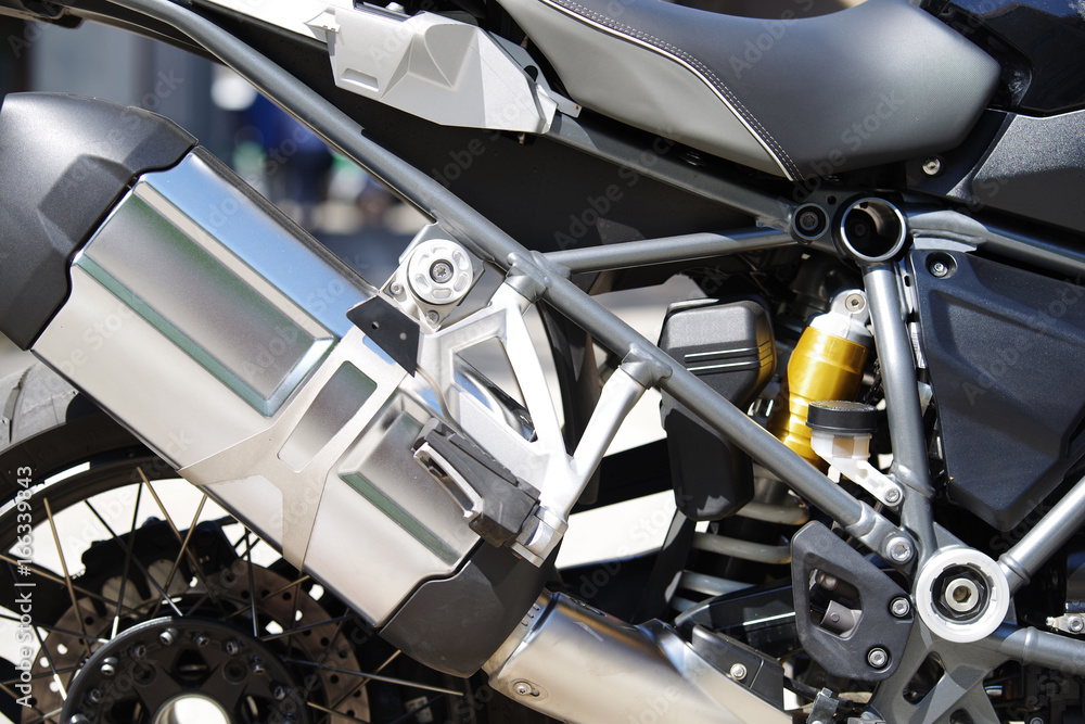 Obraz premium Motor eines Motorrads 