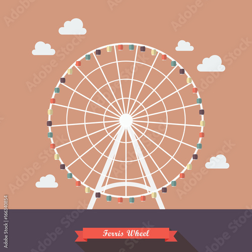 Ferris wheel vector illustration