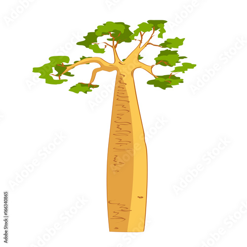 Slika na platnu Beautiful Baobab tree silhouette