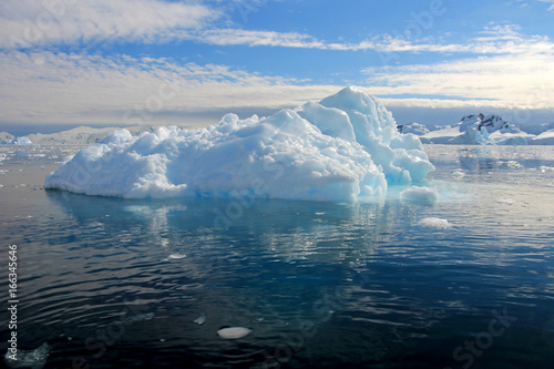 Iceberg ice floe reflection in Antarctic Peninsula  Antarctica