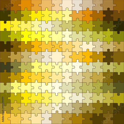 Abstract Yellow Tone Puzzle Vector Background (Can Remove All These Puzzle Pieces In EPS10)