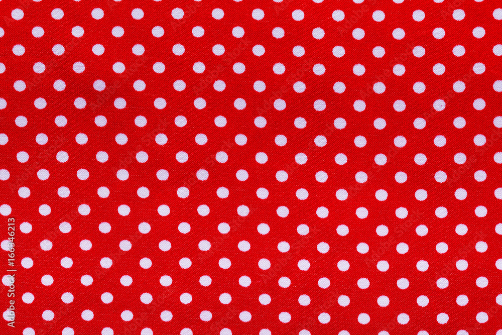 Red polka-dot cotton napkin horizontal view Red polka-dot cotton napkin horizontal view