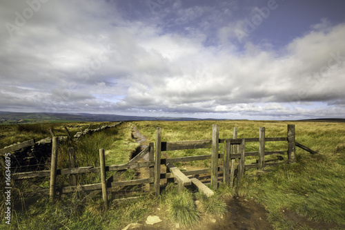 A stile on Derbyshire moorland in the UK