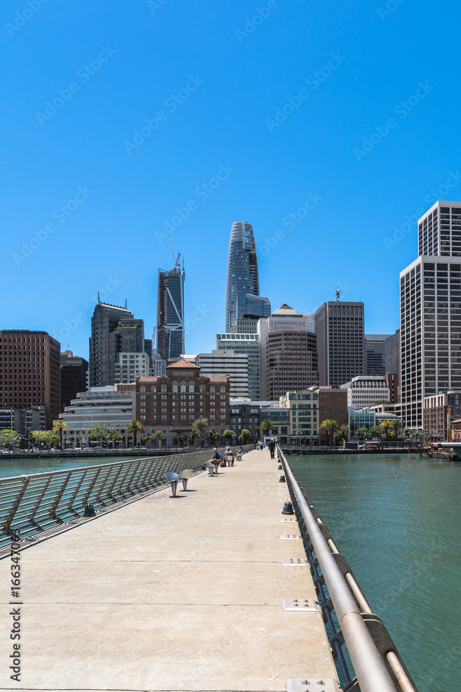 Naklejka premium San Francisco Skyline, California