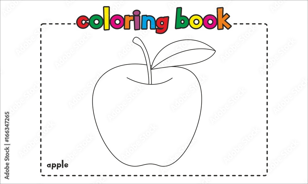 Fototapeta premium Apple Coloring Book