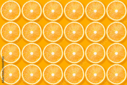 orange slices on yellow