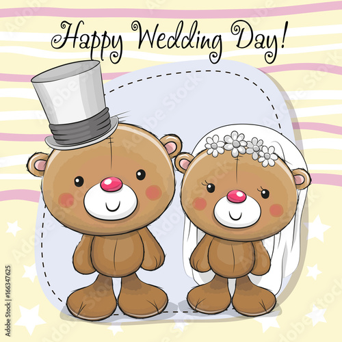Teddy Bride and Teddy groom