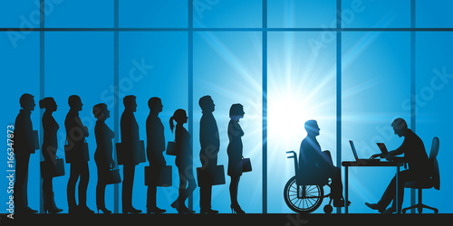 handicap - file d’attente - candidat - sélection - emploi - handicapé - discrimination