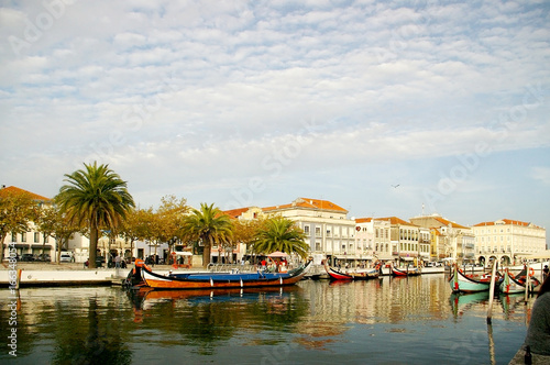 Canoas gondolas en Aveiro, Portugal