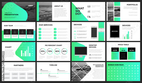 Modern Green Gradient Presentation Template. You can use it presentation, flyer and leaflet, corporate report, marketing, pitch, annual report, catalog.