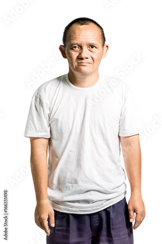 Portrait of a happy. Isolated on white background with copy space and clipping path