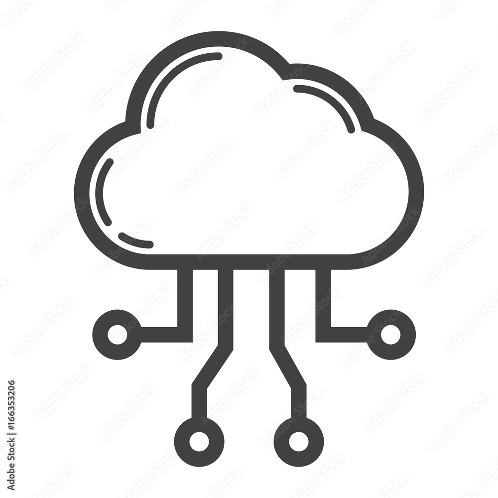 Cloud computing line icon, seo and development, cloud sign vector graphics, a linear pattern on a white background, eps 10. Cloud computing line icon, seo and development, cloud sign vector graphics, a linear pattern on a white background, eps 10.