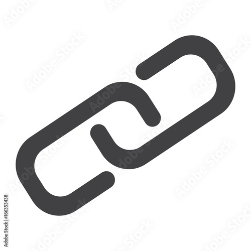 Link Building glyph icon, seo and development, chain sign vector graphics, a solid pattern on a white background, eps 10.