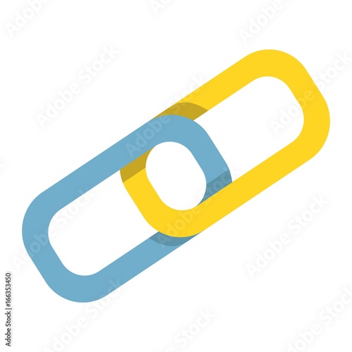 Link Building flat icon, seo and development, chain sign vector graphics, a colorful solid pattern on a white background, eps 10.