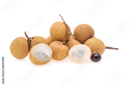 Longan on white background.