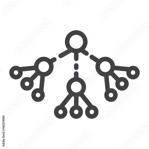 Viral Marketing line icon, seo and development, group sign vector graphics, a linear pattern on a white background, eps 10.