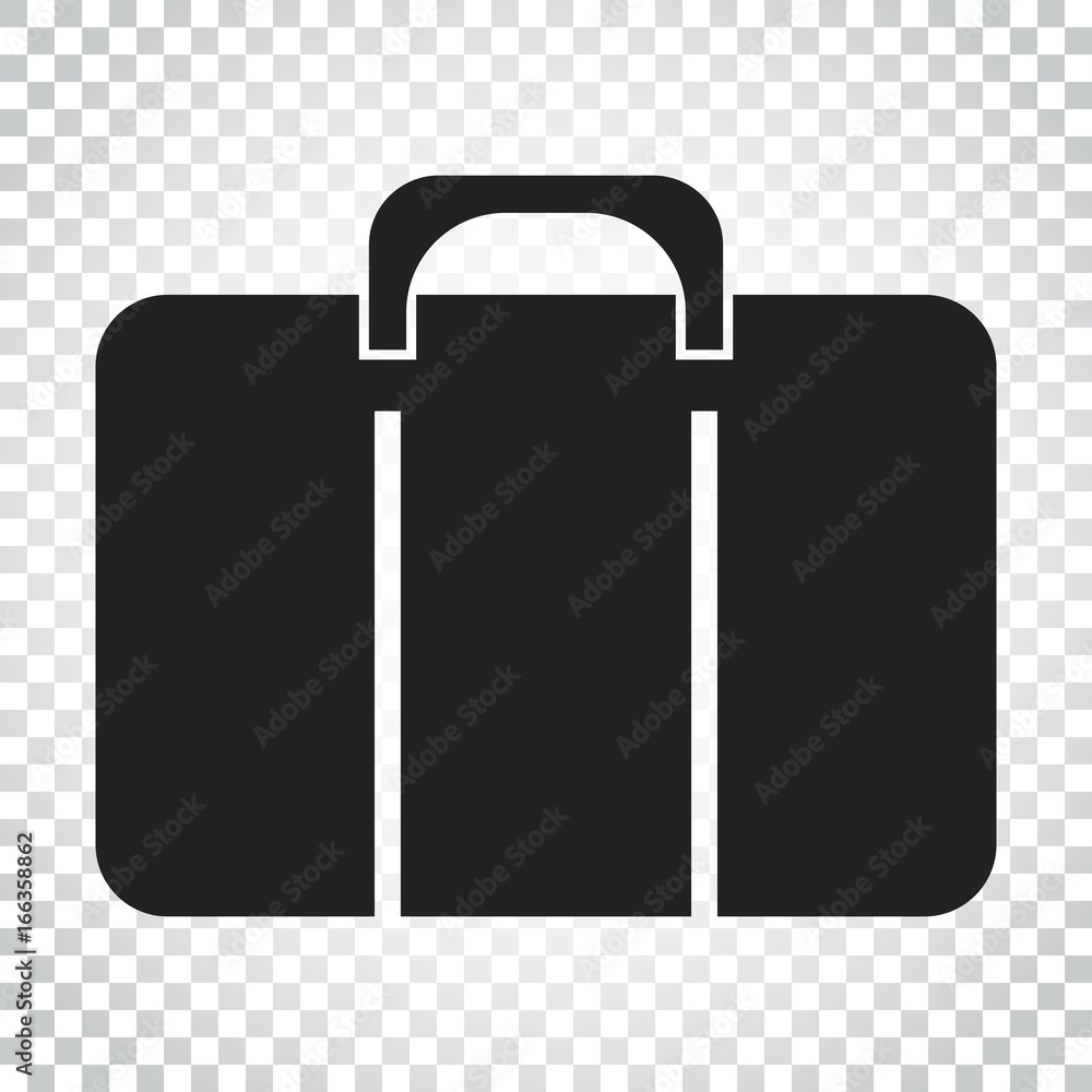 Suitcase vector icon. Luggage illustration in flat style. Simple business concept pictogram on isolated background. Suitcase vector icon. Luggage illustration in flat style. Simple business concept pictogram on isolated background.