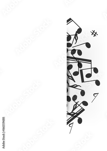 Music banner with shadow