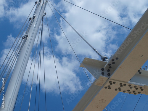 Mat and Bridge Deck of Cable Stayed Pedestrian Bridge photo