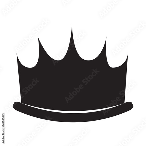 Isolated silhouette of a crown, Vector illustration © lar01joka