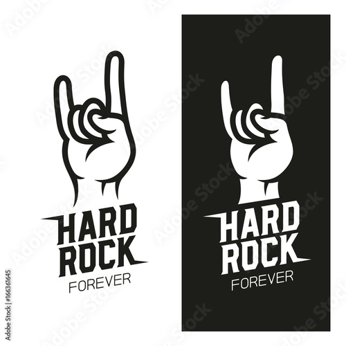 Hard rock music related t-shirt design. Vector vintage illustration.