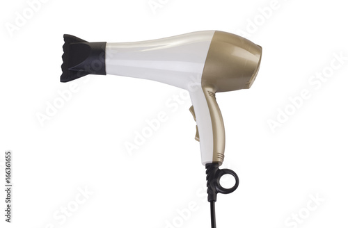 electric hair dryer isolated