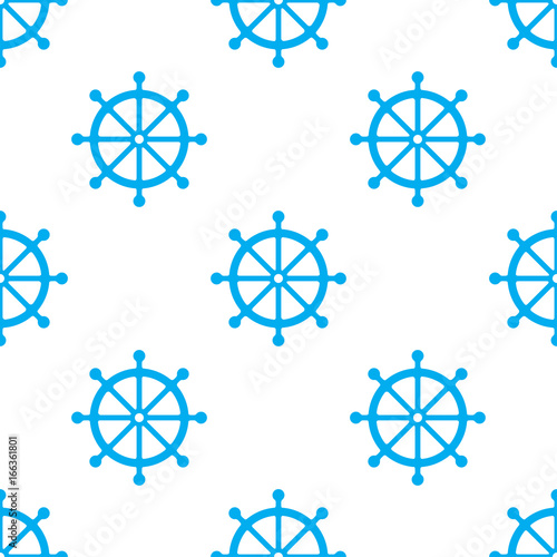 Hand drawn cartoon style steering wheel seamless pattern. Vector illustration.