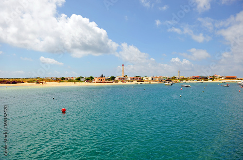 Island of Culatra with the lighthouse of Santa Maria, beaches of Algarve, Portugal photo